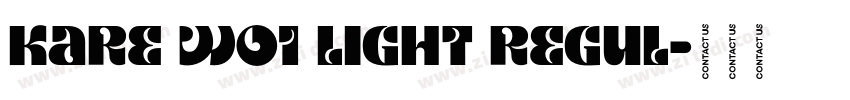 Kare W01 Light Regul字体转换